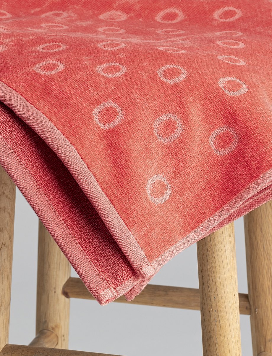 Strandbadlakan Velour Ronda 80×160 cm Coral - Bild 3
