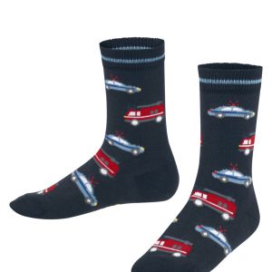 Strumpor Police and Fire Cars Kids Socks