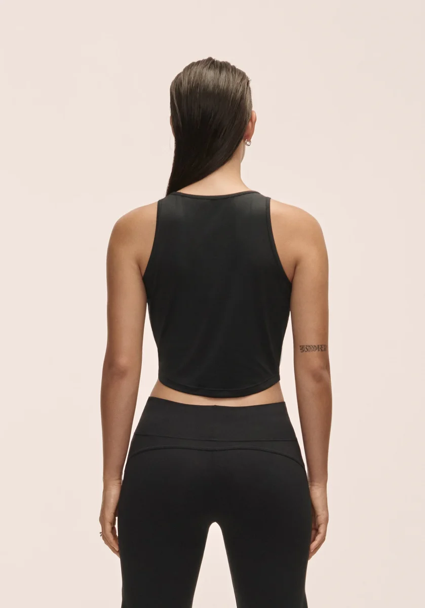 Topp Laser Mesh Crop Top - Bild 4